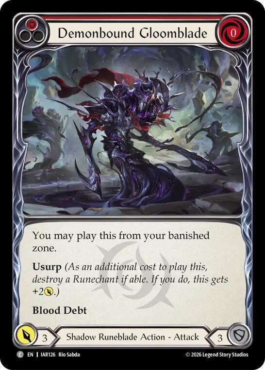 Demonbound Gloomblade (IAR126) [Usurp the Shadow Throne] | Boutique FDB TCG