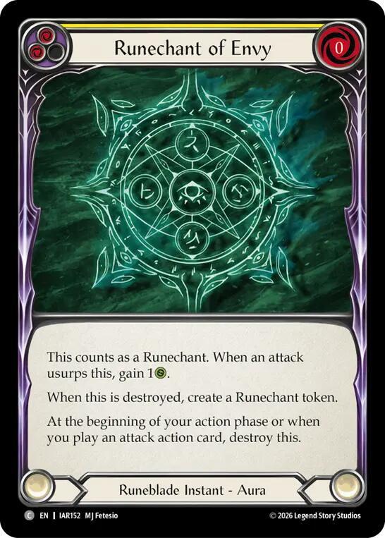 Runechant of Envy (IAR152) [Usurp the Shadow Throne] | Boutique FDB TCG