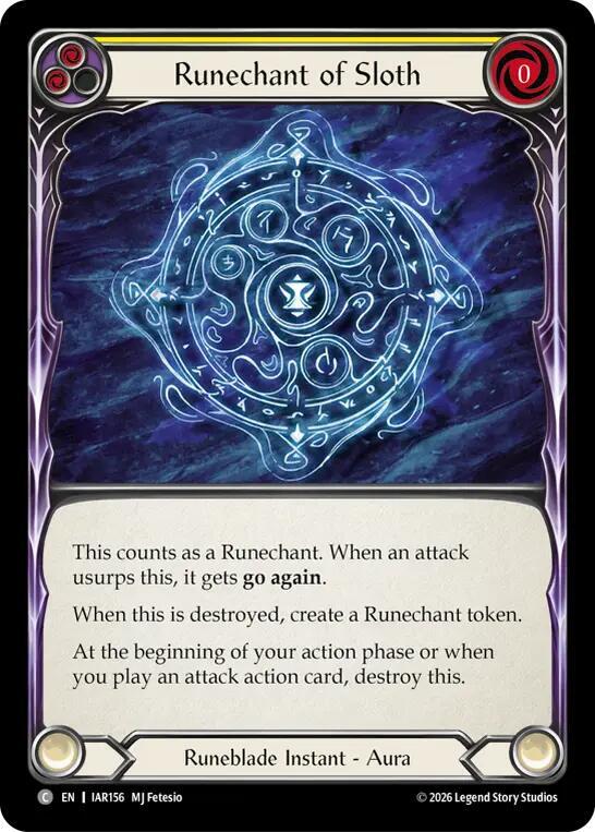Runechant of Sloth (IAR156) [Usurp the Shadow Throne] | Boutique FDB TCG