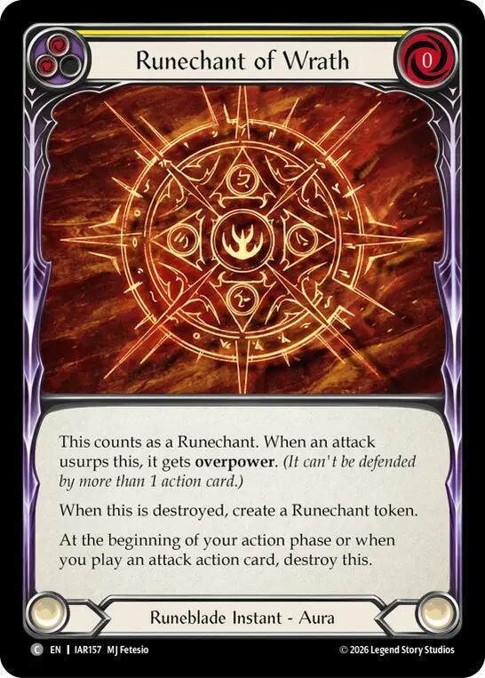 Runechant of Wrath (IAR157) [Usurp the Shadow Throne] | Boutique FDB TCG