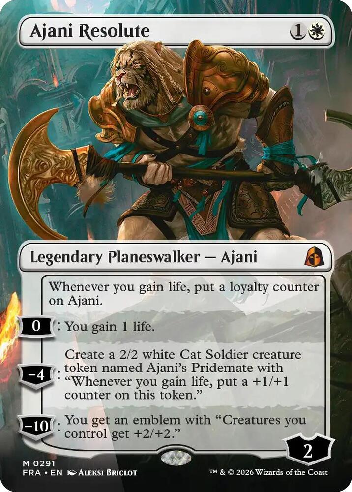 Ajani Resolute (Borderless) (291) [Reality Fracture] | Boutique FDB TCG