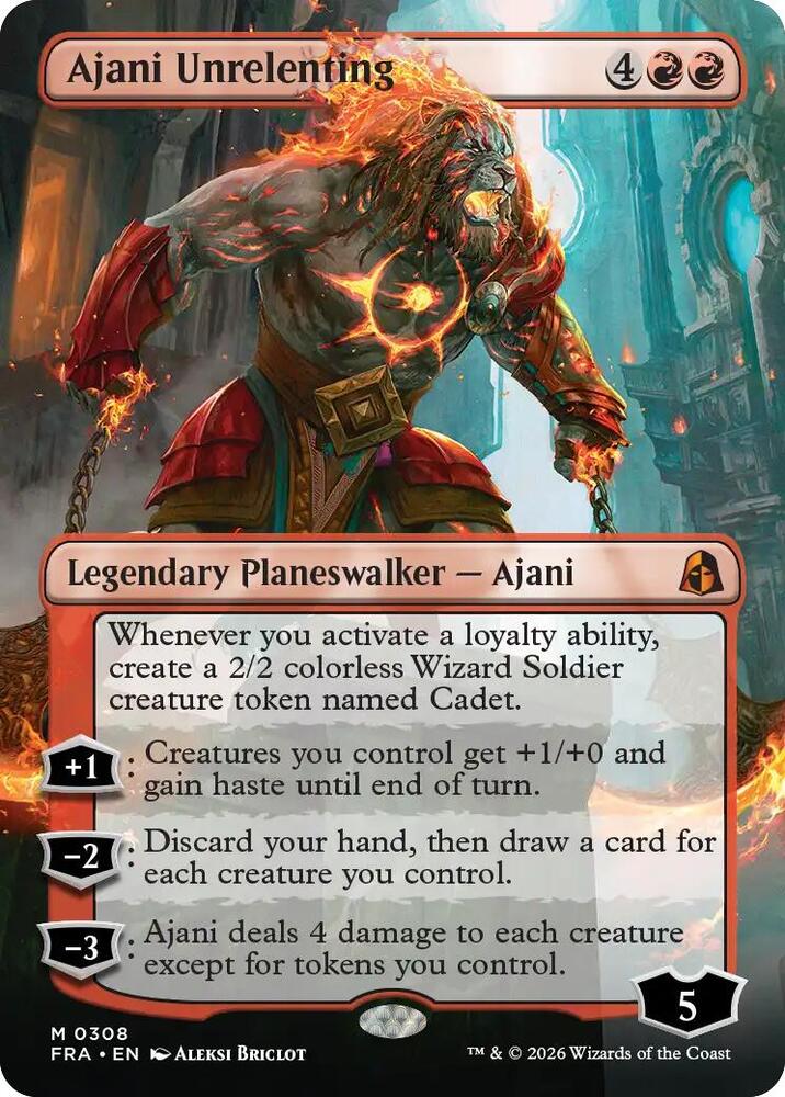Ajani Unrelenting (Borderless) (308) [Reality Fracture] | Boutique FDB TCG