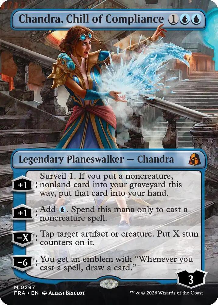 Chandra, Chill of Compliance (Borderless) (297) [Reality Fracture] | Boutique FDB TCG