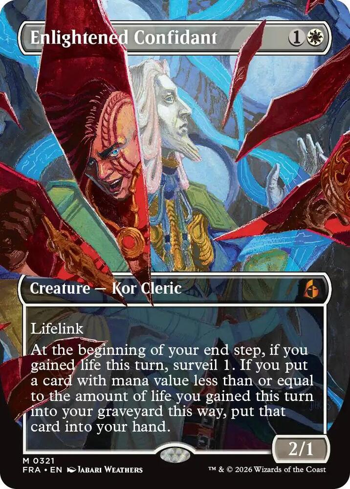 Enlightened Confidant (Borderless) (0321) [Reality Fracture] | Boutique FDB TCG