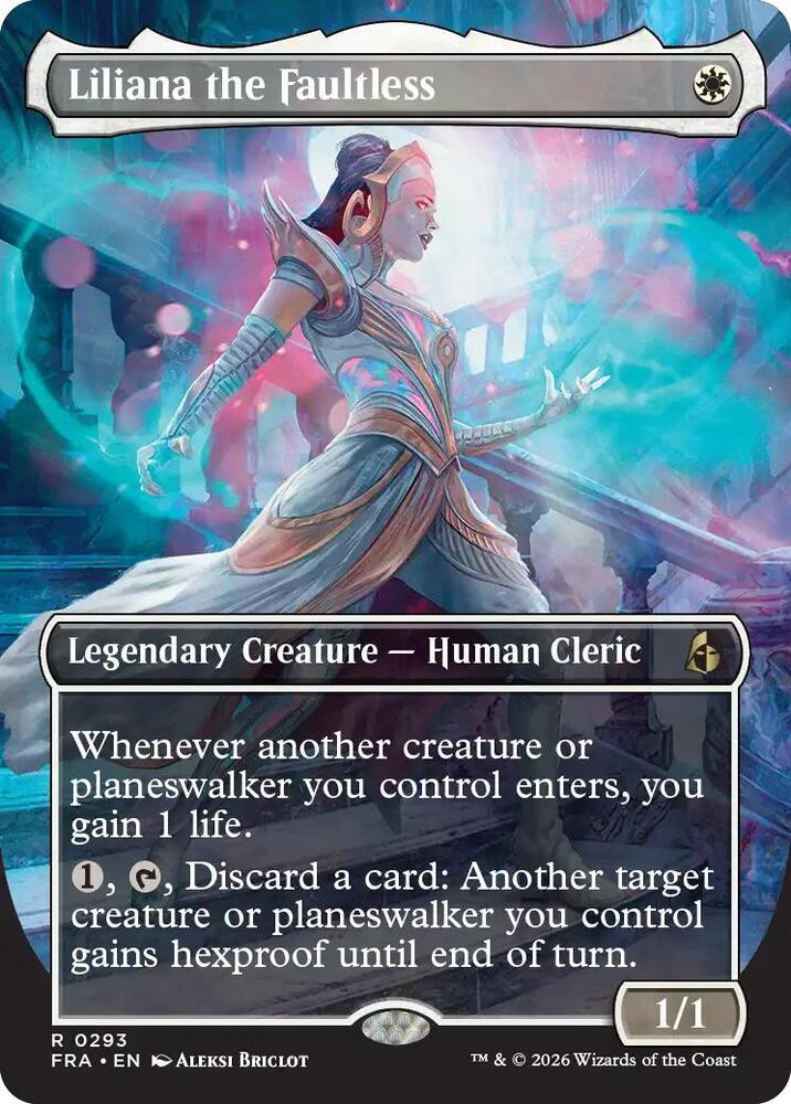 Liliana the Faultless (Borderless) (293) [Reality Fracture] | Boutique FDB TCG