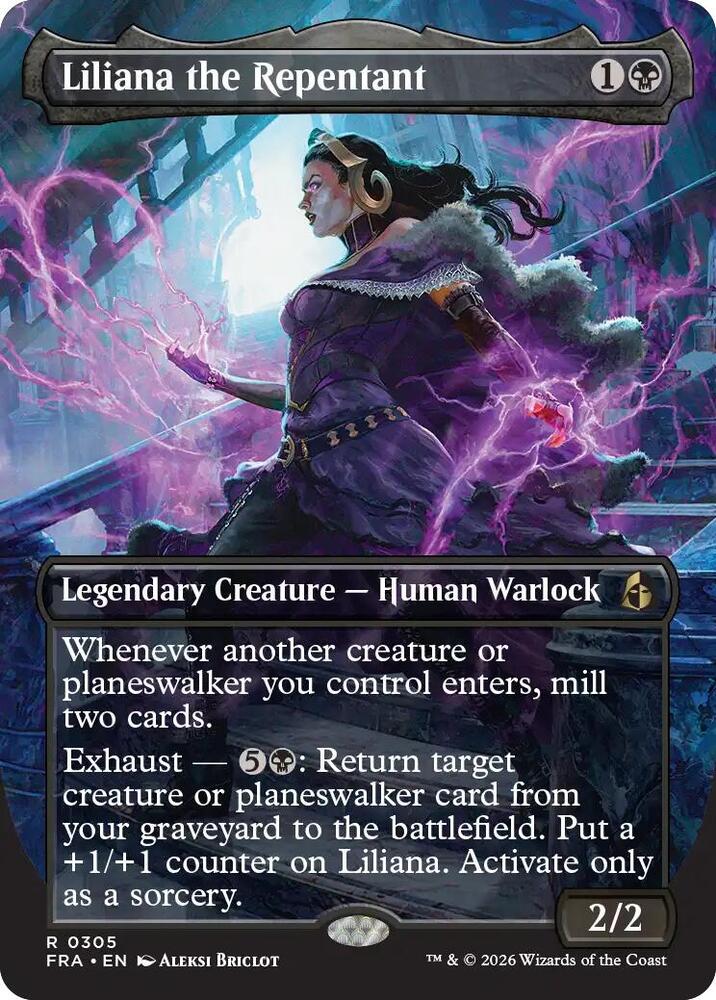 Liliana the Repentant (Borderless) (305) [Reality Fracture] | Boutique FDB TCG