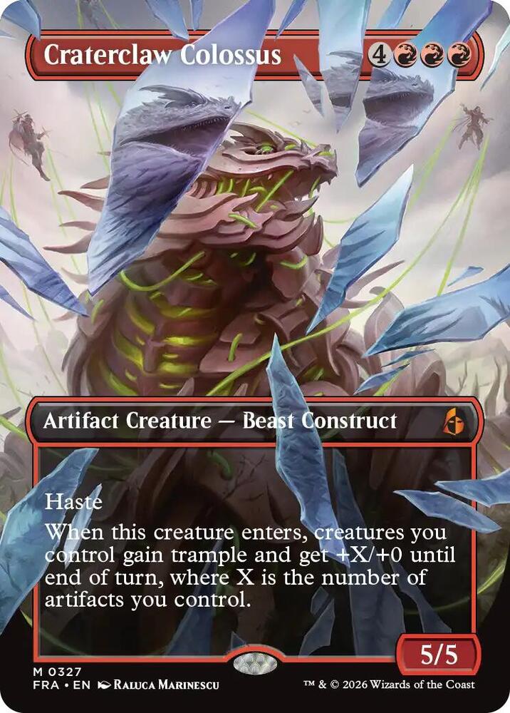 Craterclaw Colossus (Borderless) (0327) [Reality Fracture] | Boutique FDB TCG