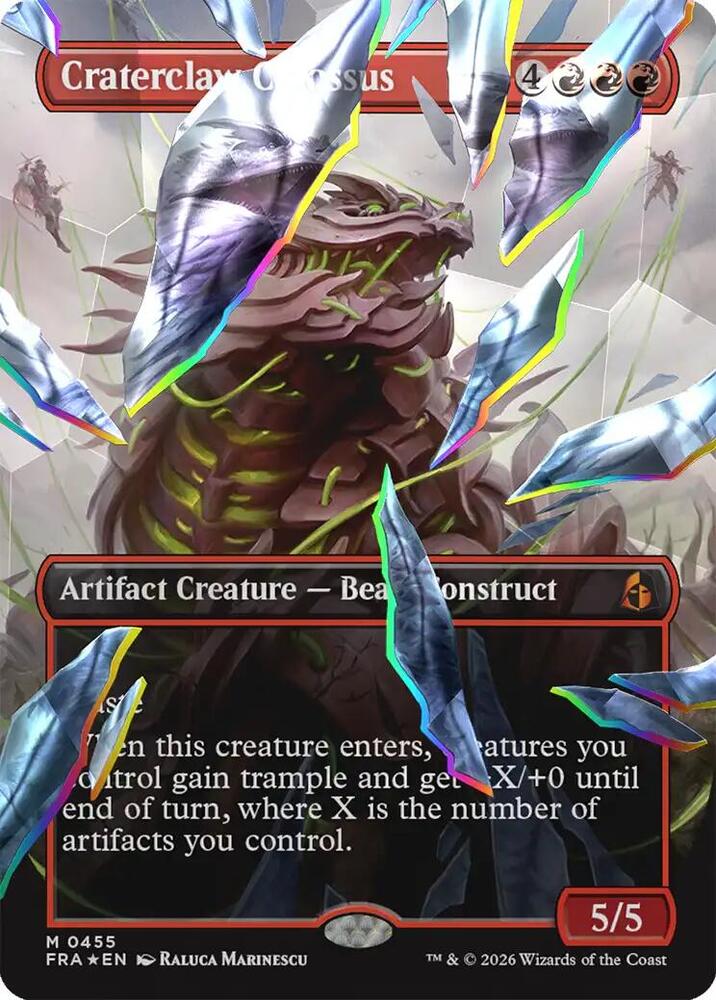 Craterclaw Colossus (Borderless) (Facet Foil) (0455) [Reality Fracture] | Boutique FDB TCG