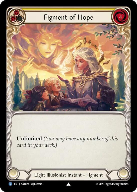 Figment of Hope (Yellow) // Suraya, Archangel of Endless Hope (SAT023) [Silver Age: Usurp the Shadow Throne] | Boutique FDB TCG