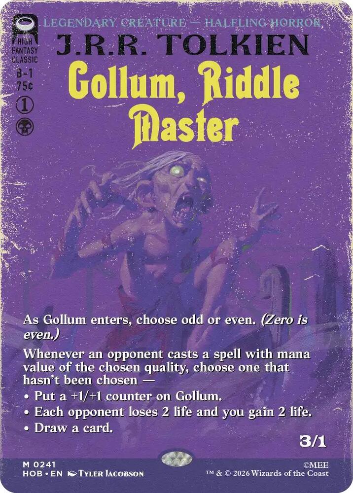 Gollum, Riddle Master (Borderless) (241) [The Hobbit] | Boutique FDB TCG