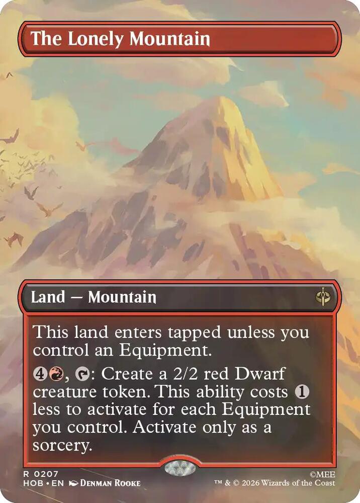 The Lonely Mountain (Borderless) (0207) [The Hobbit] | Boutique FDB TCG