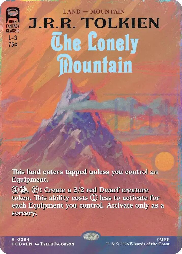The Lonely Mountain (Borderless) (Surge Foil) (284) [The Hobbit] | Boutique FDB TCG