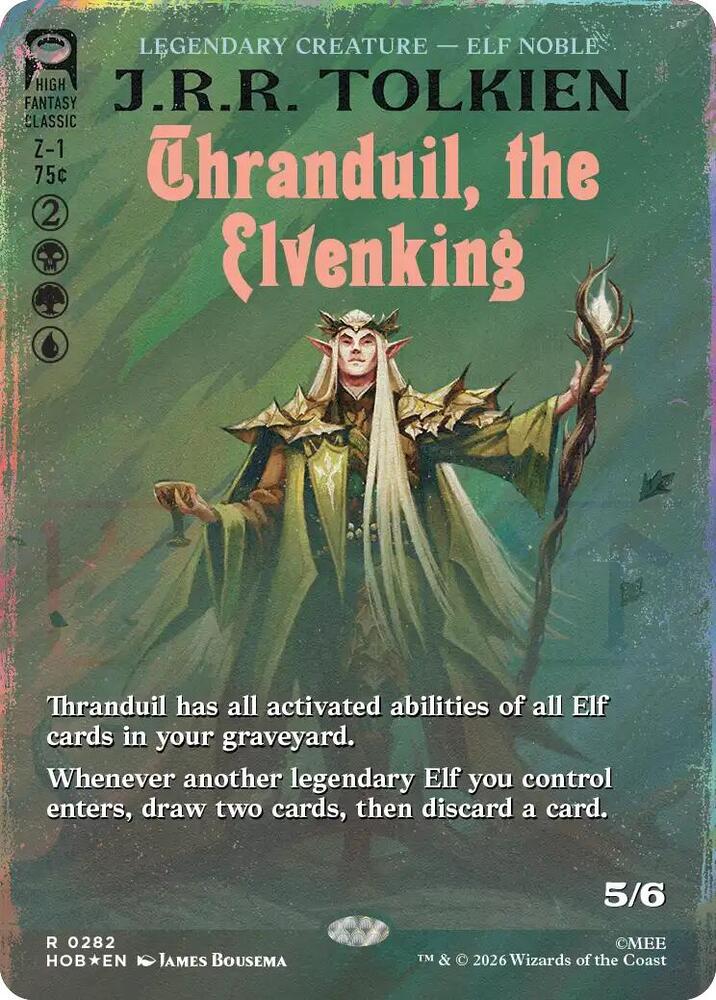 Thranduil, the Elvenking (Borderless) (Surge Foil) (282) [The Hobbit] | Boutique FDB TCG