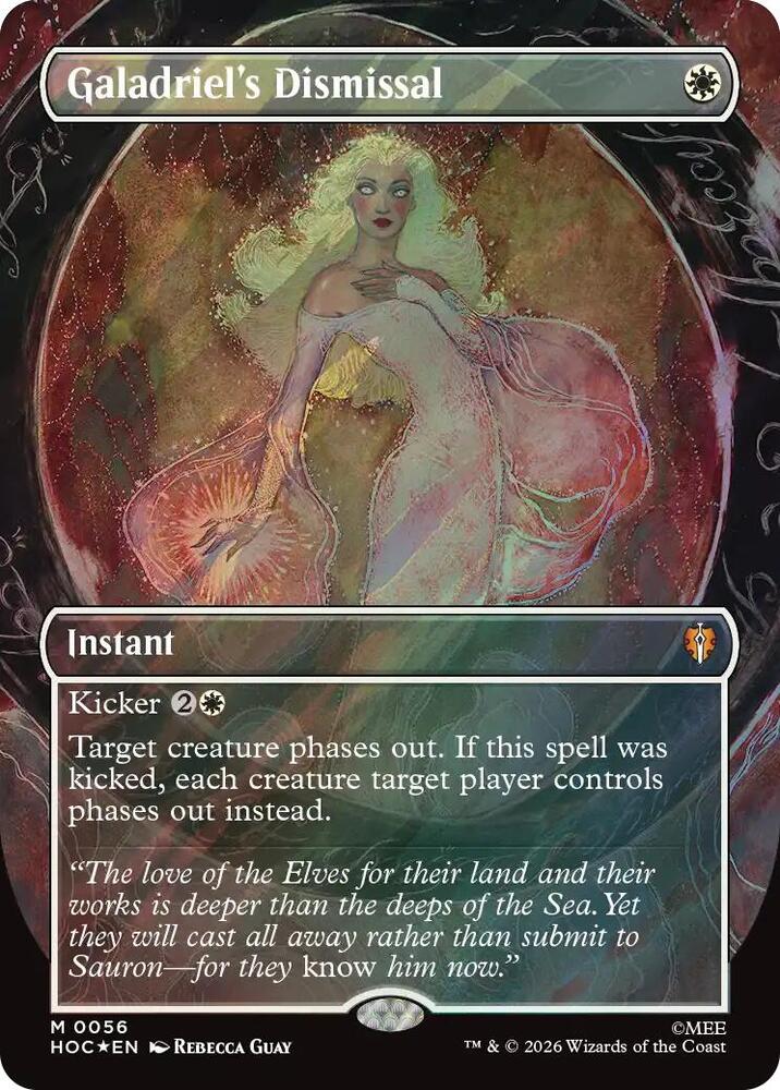 Galadriel's Dismissal (Borderless) (Surge Foil) (56) [The Hobbit: Eternal-Legal] | Boutique FDB TCG