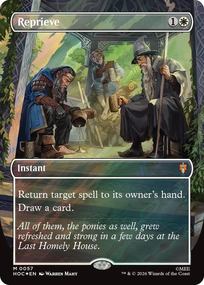 Reprieve (Borderless) (Surge Foil) (57) [The Hobbit: Eternal-Legal] | Boutique FDB TCG