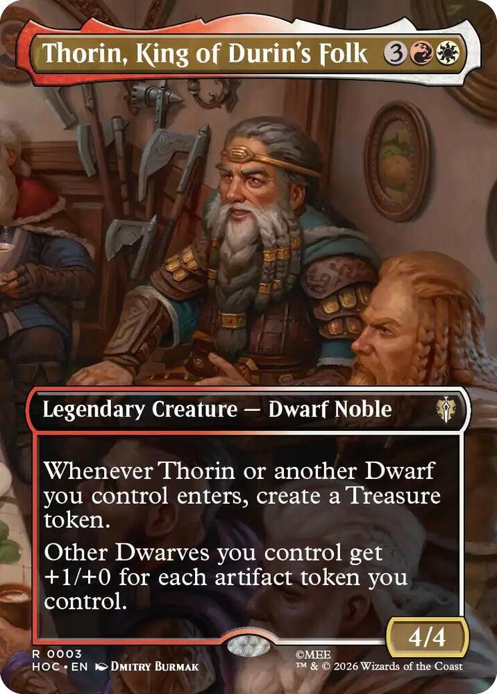 Thorin, King of Durin's Folk (Borderless) (3) [The Hobbit: Eternal-Legal] | Boutique FDB TCG