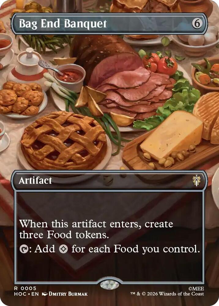 Bag End Banquet (Borderless) (5) [The Hobbit: Eternal-Legal] | Boutique FDB TCG