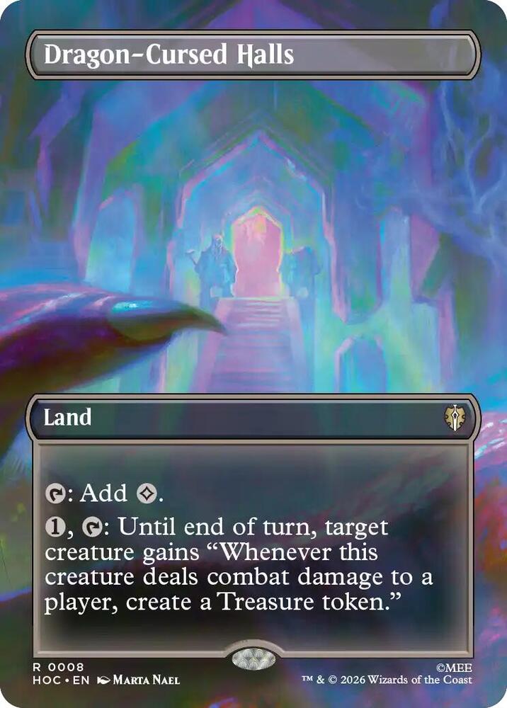 Dragon-Cursed Halls (Borderless) (8) [The Hobbit: Eternal-Legal] | Boutique FDB TCG