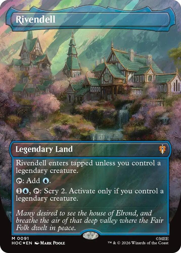 Rivendell (Borderless) (Surge Foil) (91) [The Hobbit: Eternal-Legal] | Boutique FDB TCG