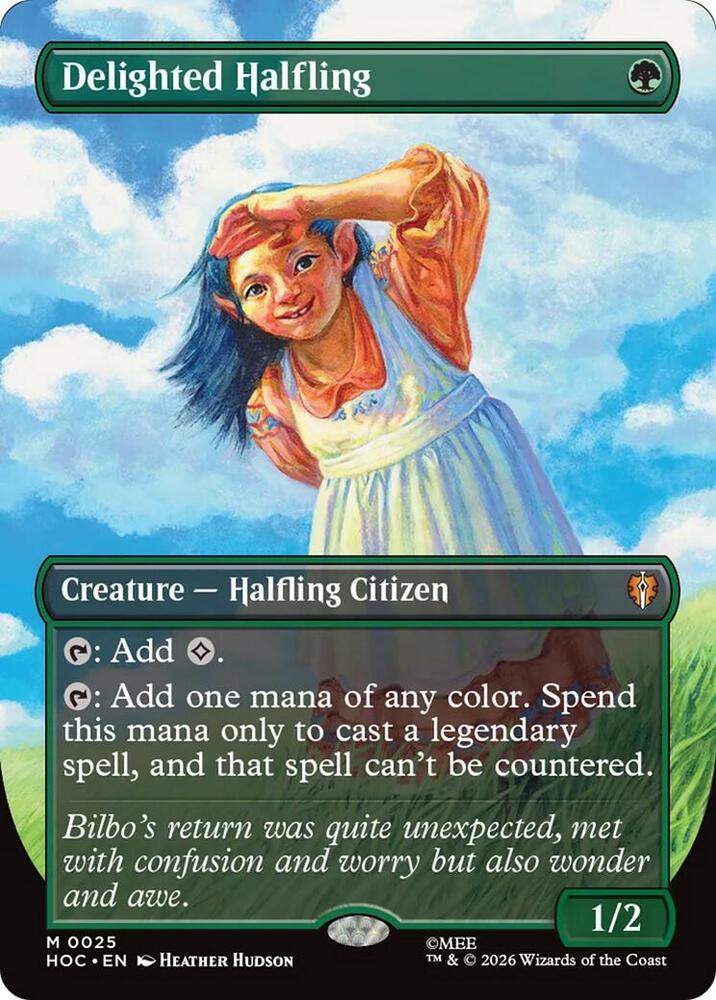 Delighted Halfling (Borderless) (25) [The Hobbit: Eternal-Legal] | Boutique FDB TCG