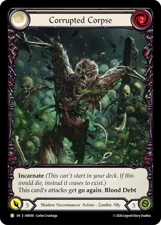 Corrupted Corpse (Extended Art) (IAR090) [Usurp the Shadow Throne Pre-release Cards] | Boutique FDB TCG
