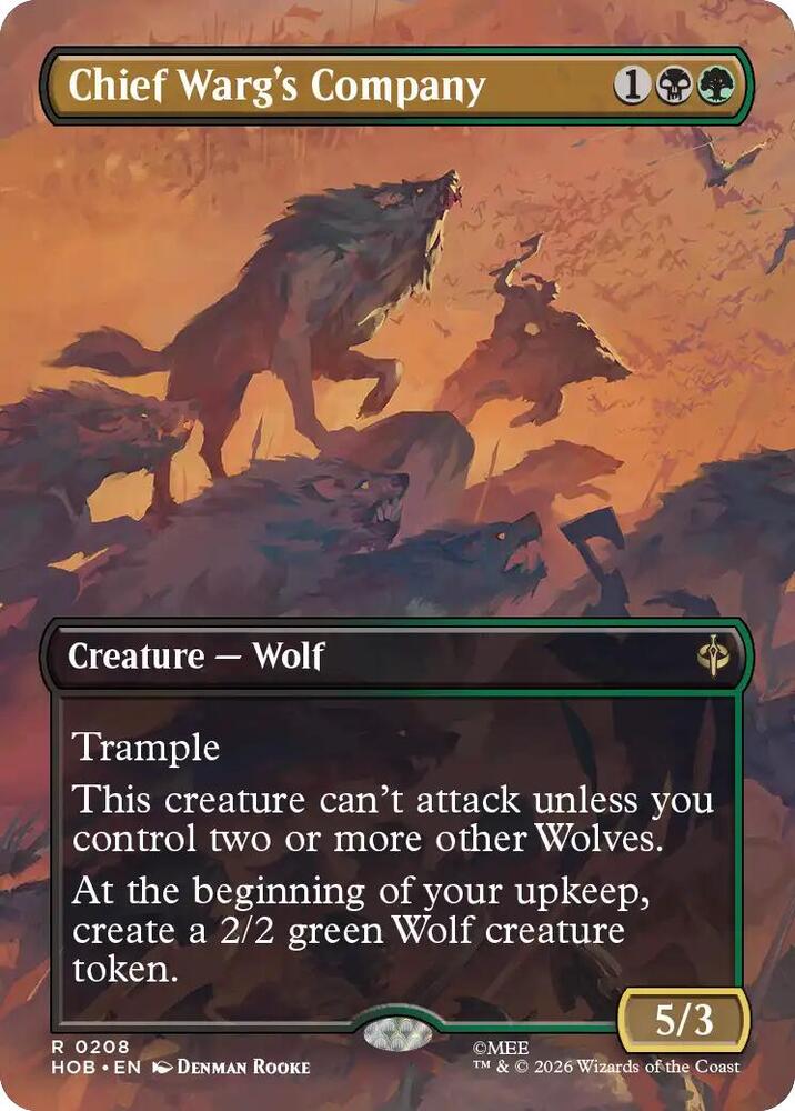 Chief Warg's Company (Borderless) (208) [The Hobbit] | Boutique FDB TCG