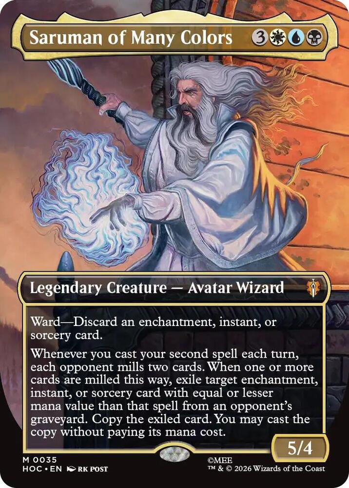 Saruman of Many Colors (Borderless) (35) [The Hobbit: Eternal-Legal] | Boutique FDB TCG