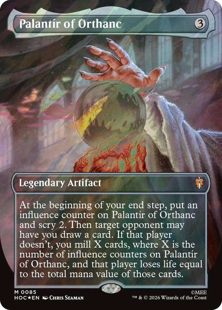 Palantir of Orthanc (Borderless) (Surge Foil) (85) [The Hobbit: Eternal-Legal] | Boutique FDB TCG