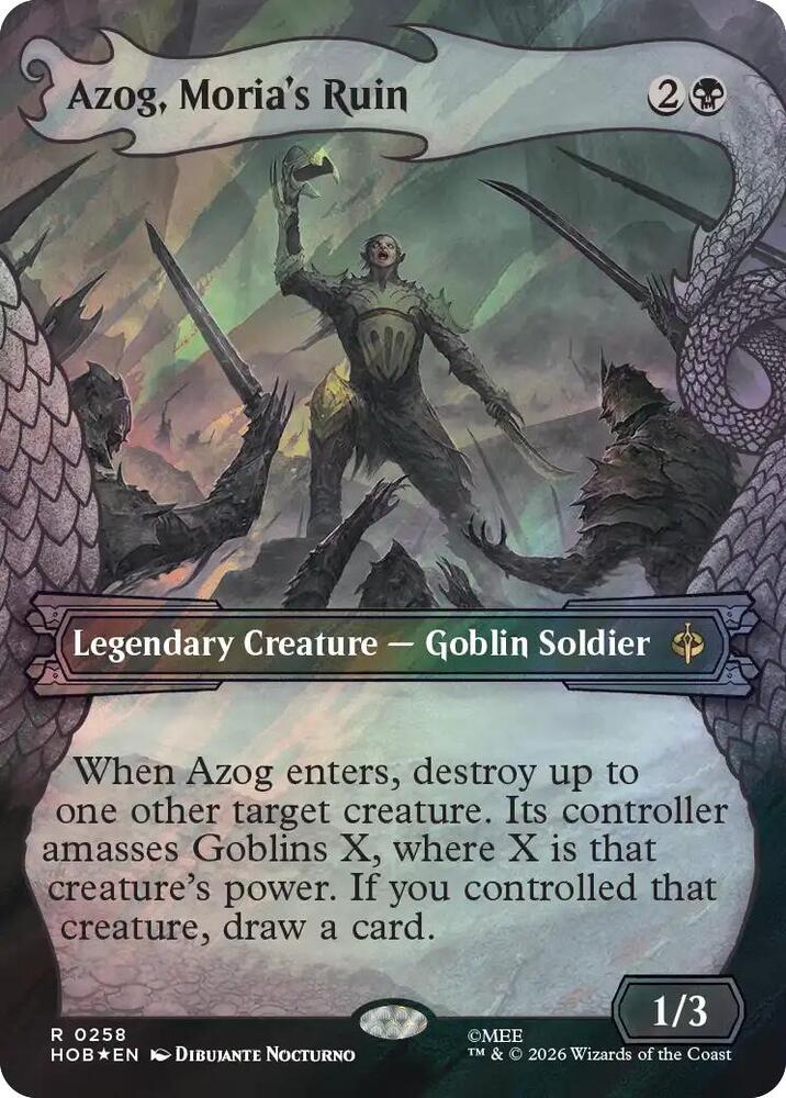 Azog, Moria's Ruin (Showcase) (Surge Foil) (258) [The Hobbit] | Boutique FDB TCG