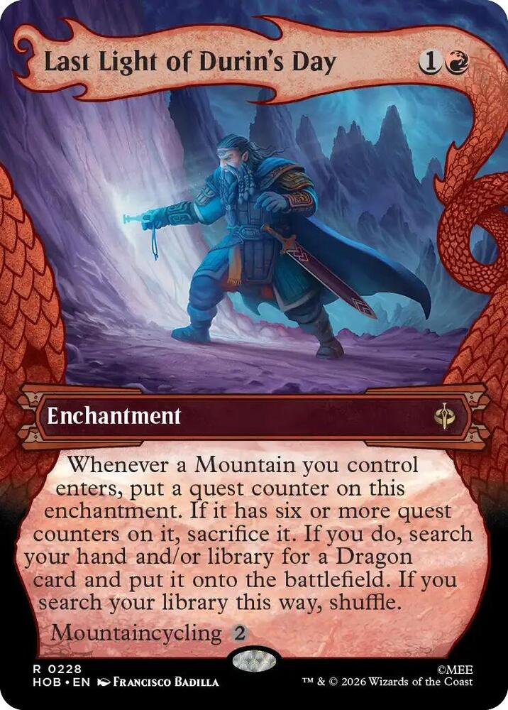 Last Light of Durin's Day (Showcase) (228) [The Hobbit] | Boutique FDB TCG