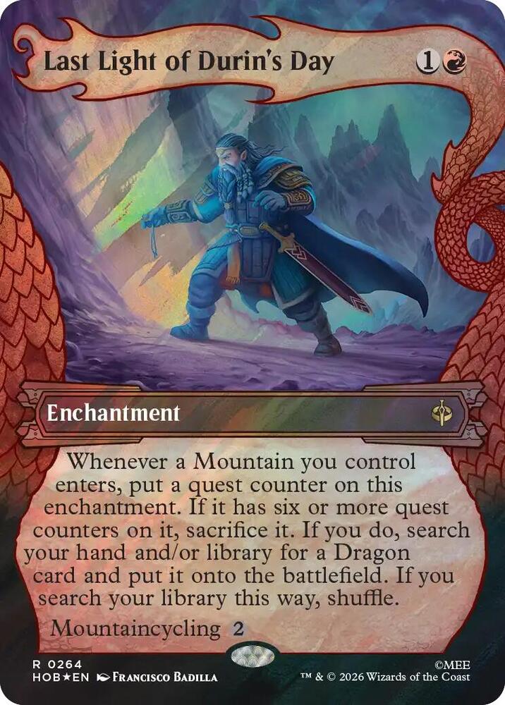 Last Light of Durin's Day (Showcase) (Surge Foil) (264) [The Hobbit] | Boutique FDB TCG