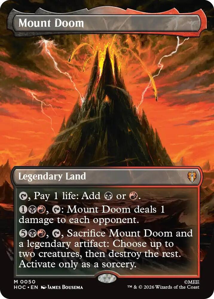 Mount Doom (Borderless) (50) [The Hobbit: Eternal-Legal] | Boutique FDB TCG