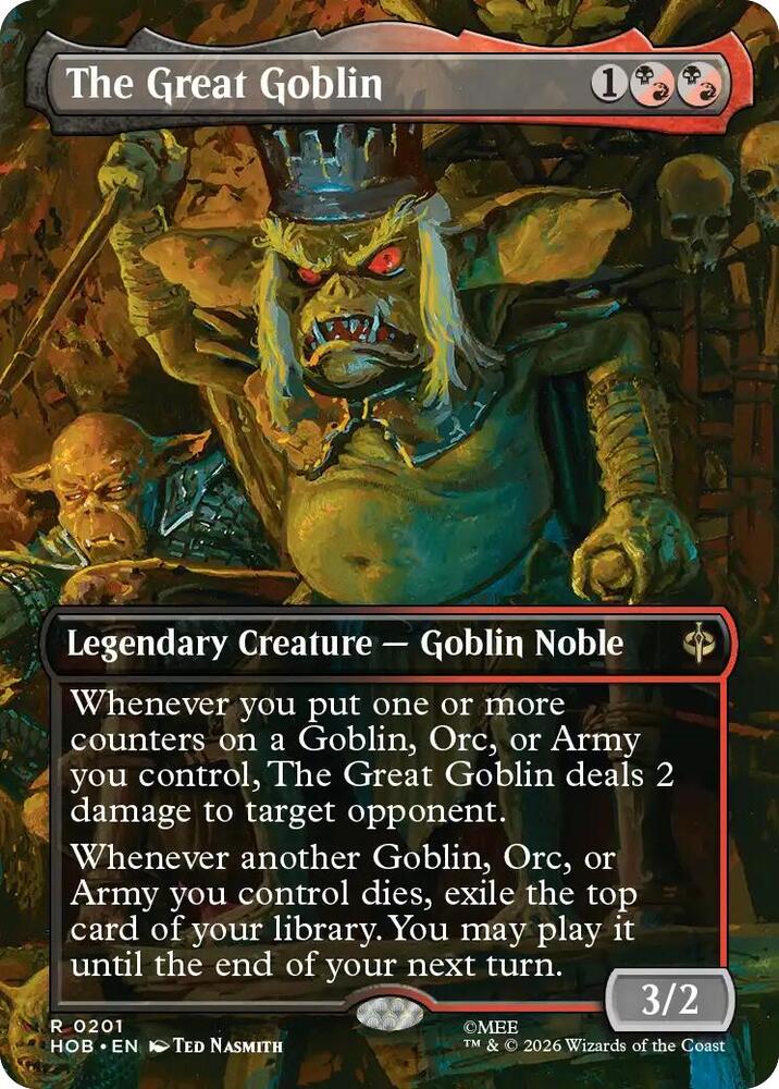 The Great Goblin (Borderless) (201) [The Hobbit] | Boutique FDB TCG