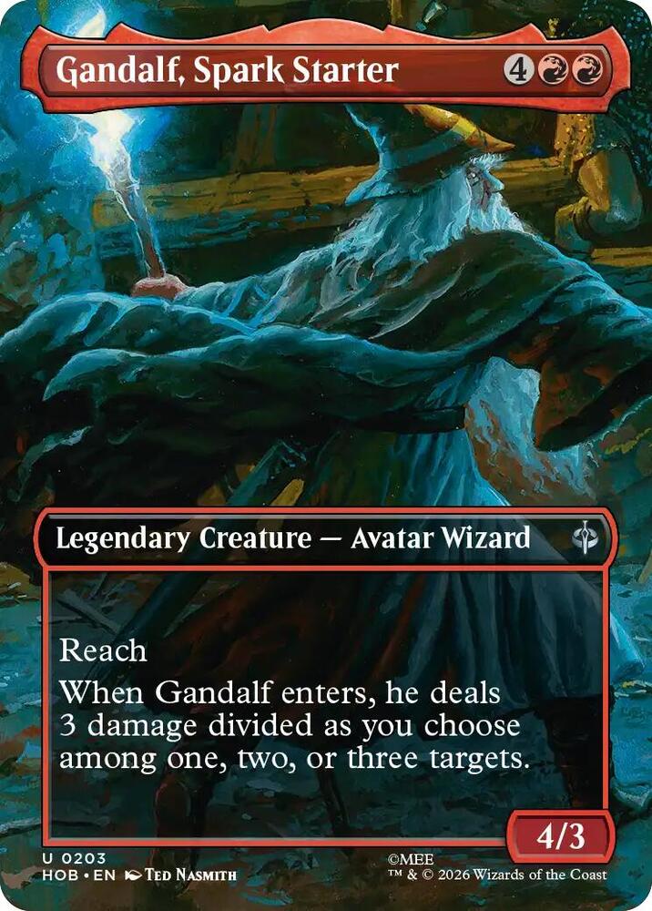 Gandalf, Spark Starter (Borderless) (203) [The Hobbit] | Boutique FDB TCG