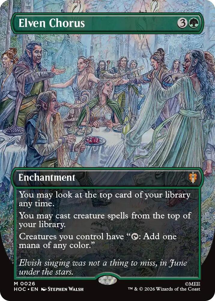 Elven Chorus (Borderless) (26) [The Hobbit: Eternal-Legal] | Boutique FDB TCG