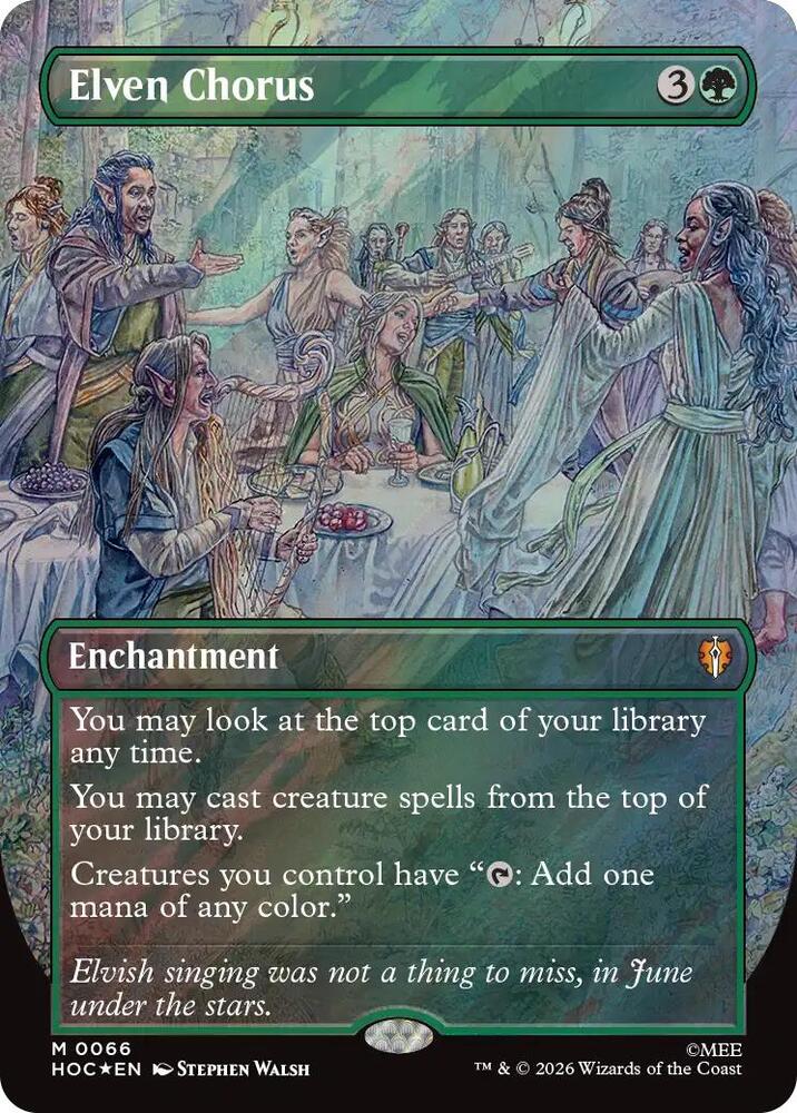 Elven Chorus (Borderless) (Surge Foil) (66) [The Hobbit: Eternal-Legal] | Boutique FDB TCG