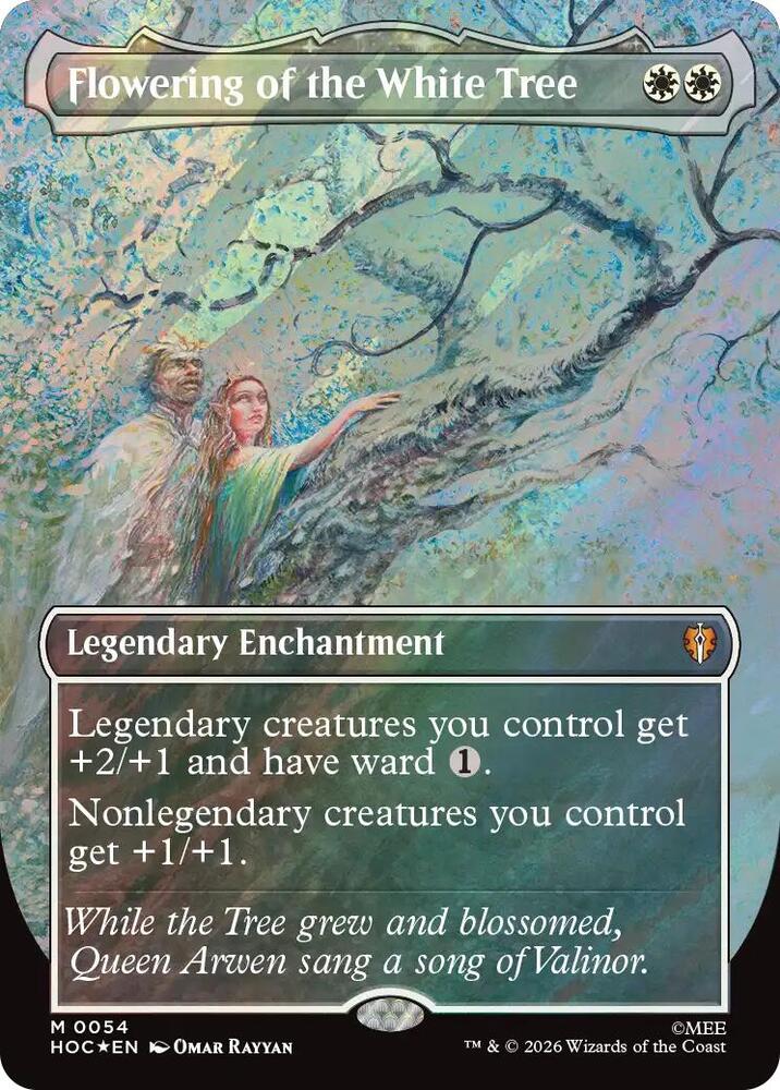 Flowering of the White Tree (Borderless) (Surge Foil) (54) [The Hobbit: Eternal-Legal] | Boutique FDB TCG