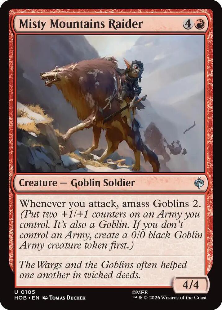 Misty Mountains Raider (105) [The Hobbit] | Boutique FDB TCG