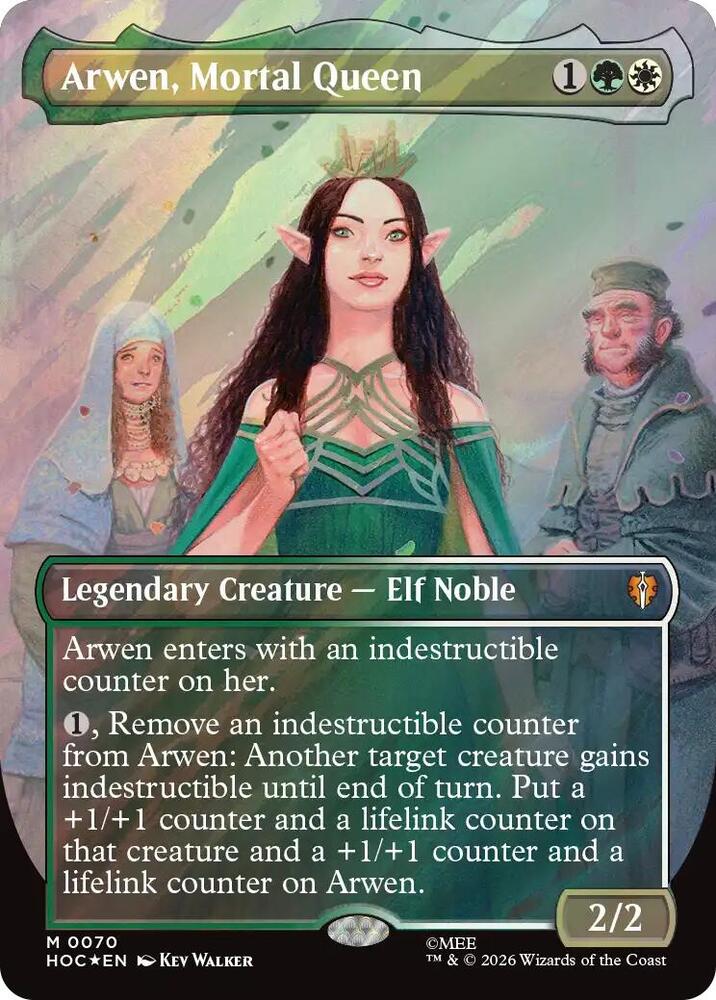 Arwen, Mortal Queen (Borderless) (Surge Foil) (70) [The Hobbit: Eternal-Legal] | Boutique FDB TCG