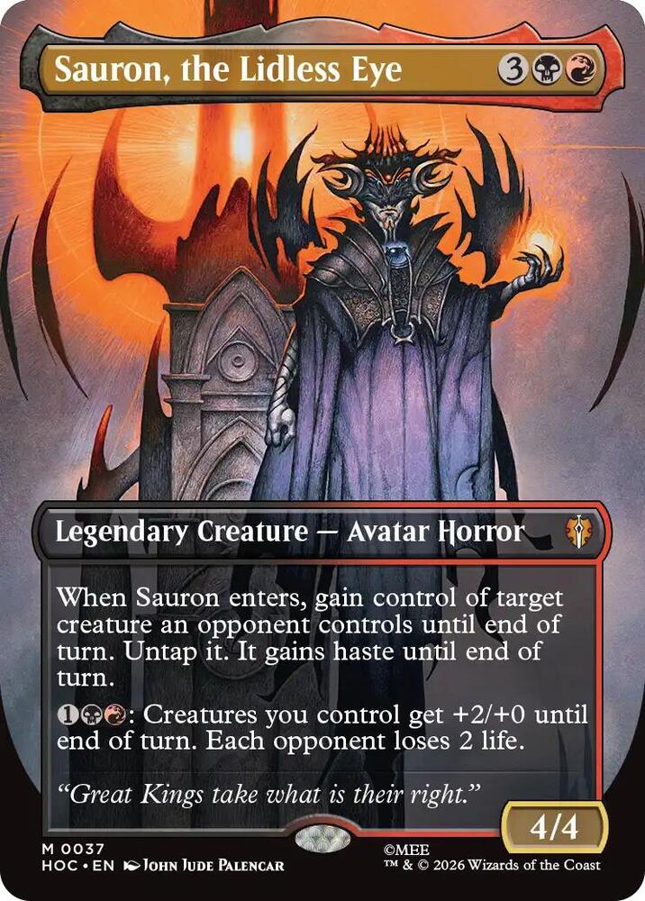 Sauron, the Lidless Eye (Borderless) (37) [The Hobbit: Eternal-Legal] | Boutique FDB TCG