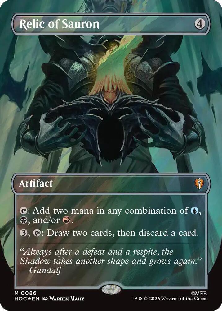 Relic of Sauron (Borderless) (Surge Foil) (86) [The Hobbit: Eternal-Legal] | Boutique FDB TCG