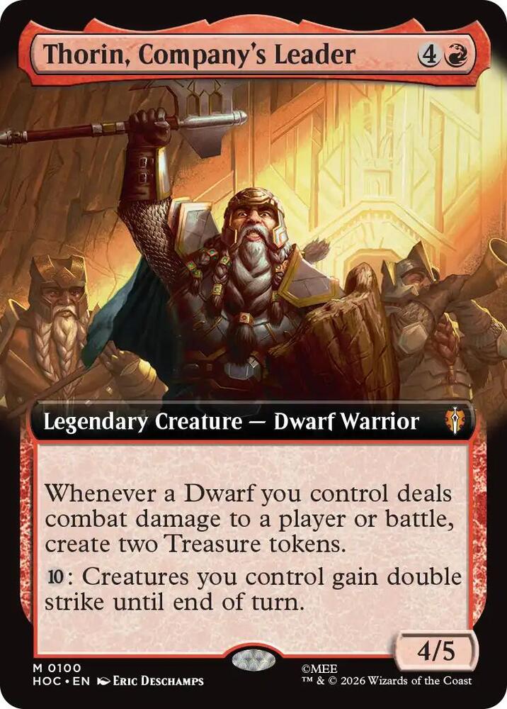 Thorin, Company's Leader (Extended Art) (100) [The Hobbit: Eternal-Legal] | Boutique FDB TCG