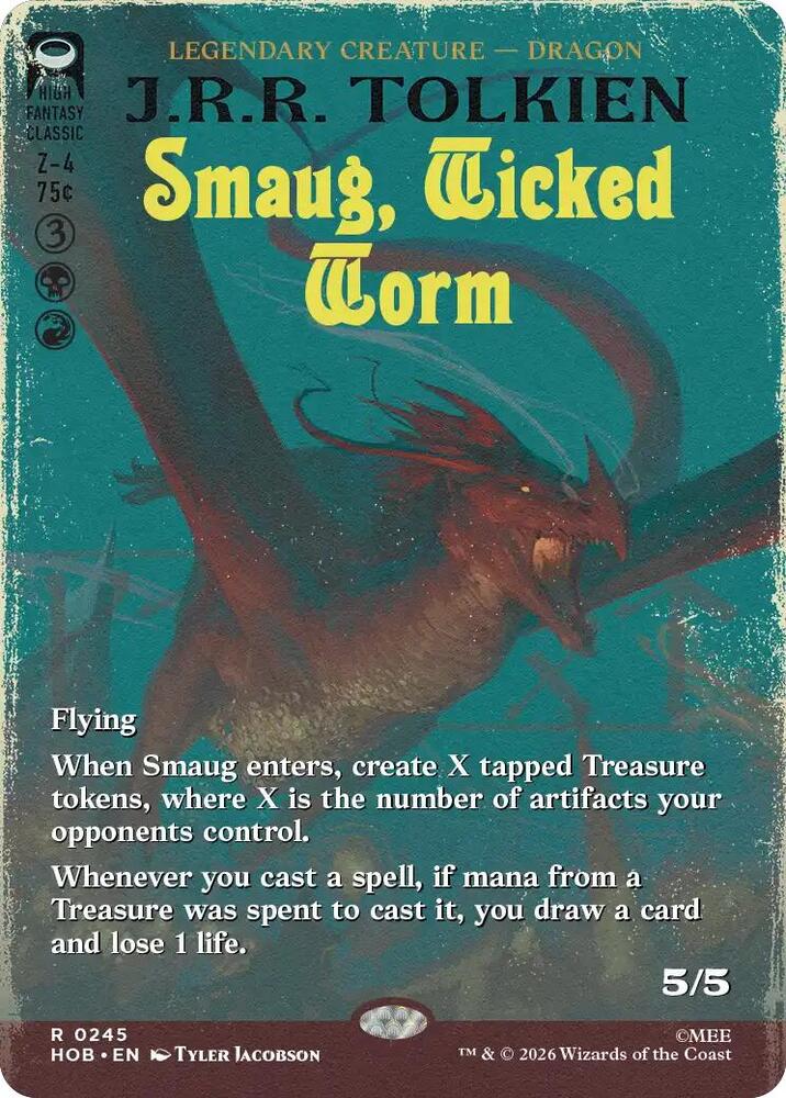 Smaug, Wicked Worm (Borderless) (245) [The Hobbit] | Boutique FDB TCG