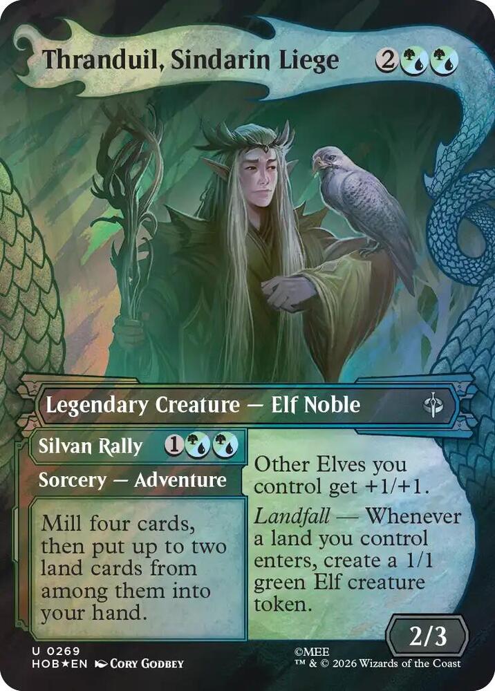 Thranduil, Sindarin Liege (Showcase) (Surge Foil) (269) [The Hobbit] | Boutique FDB TCG