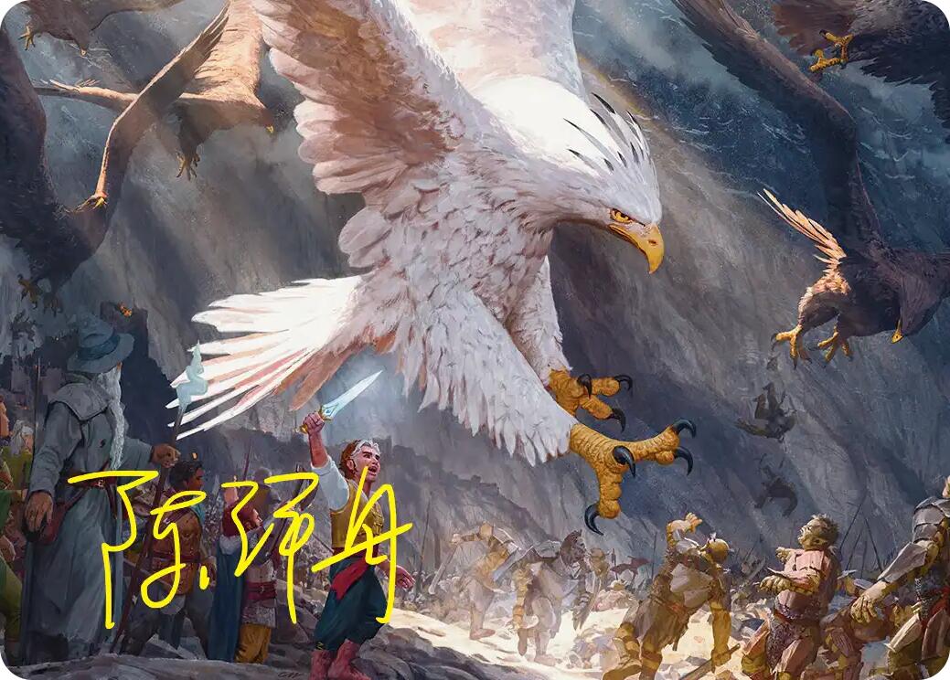 The Eagles Are Coming! Art Card (Gold-Stamped Signature) [The Hobbit Art Series] | Boutique FDB TCG