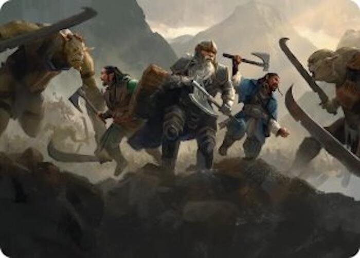 Struggle of Howling Steel Art Card (51) [The Hobbit Art Series] | Boutique FDB TCG