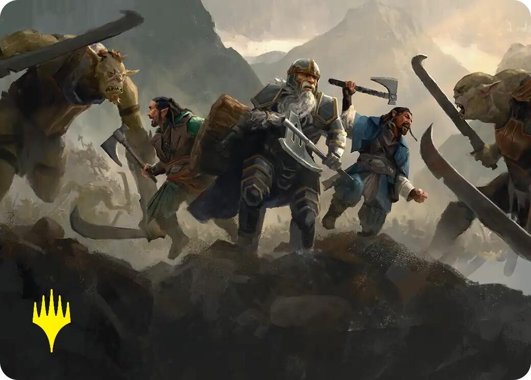 Struggle of Howling Steel Art Card (Gold-Stamped) [The Hobbit Art Series] | Boutique FDB TCG