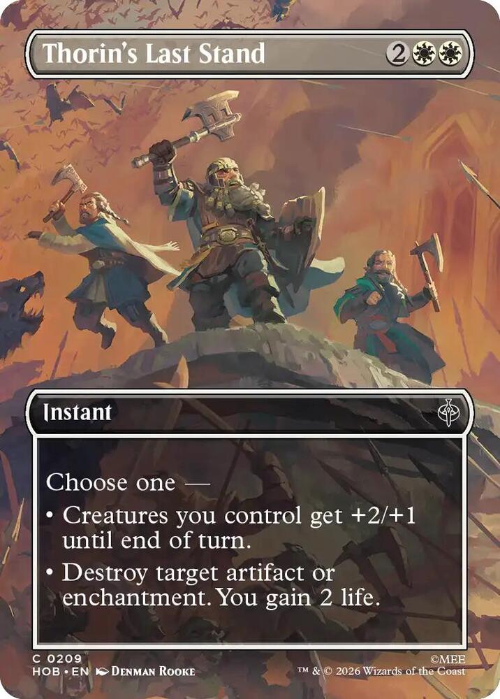 Thorin's Last Stand (Borderless) (209) [The Hobbit] | Boutique FDB TCG