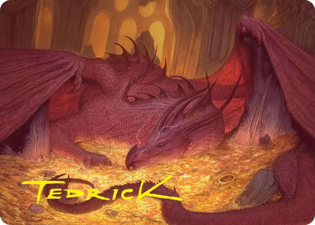 Smaug the Magnificent Art Card (Gold-Stamped Signature) [The Hobbit Art Series] | Boutique FDB TCG