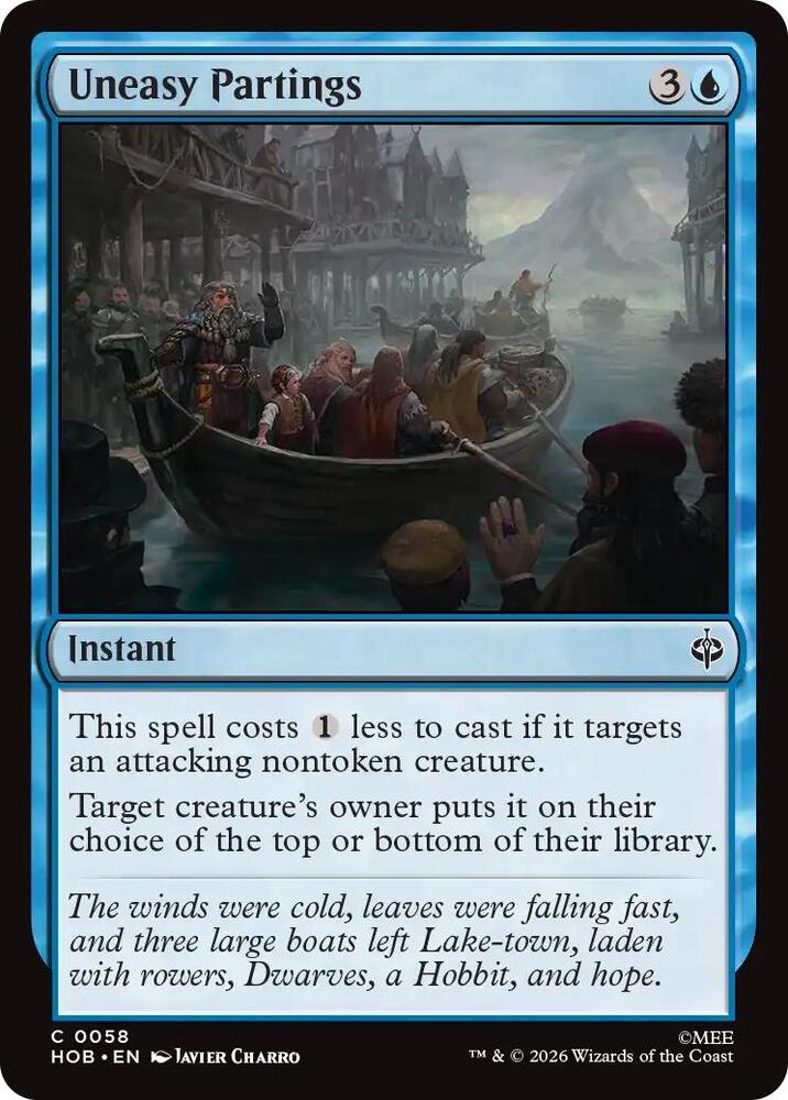 Uneasy Partings (58) [The Hobbit] | Boutique FDB TCG